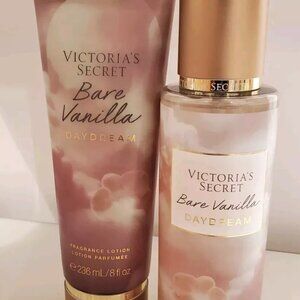 2 PCS SET VICTORIA’S SECRET BARE VANILLA DAYDREAM FRAGRANCE MIST & BODY …